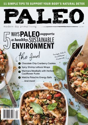 Paleo Magazine Cover by Savannah Wishart, Primal Revolution Creative Agency - cauliflower casserole