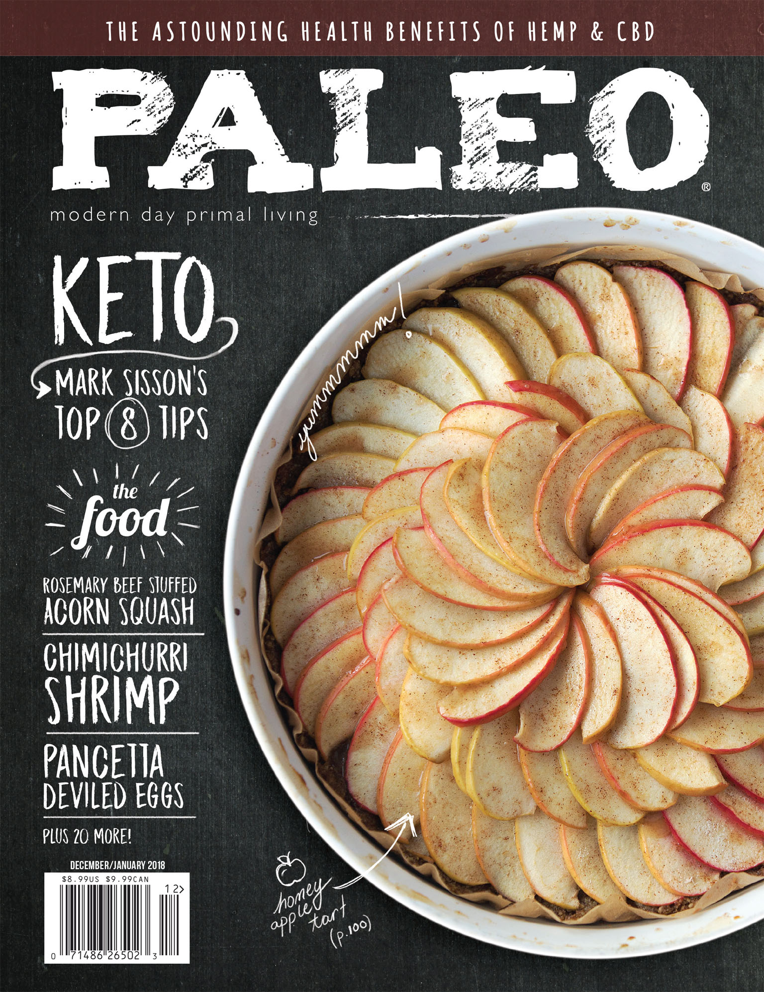Paleo Magazine Cover by Savannah Wishart, Primal Revolution Creative Agency - paleo apple tart