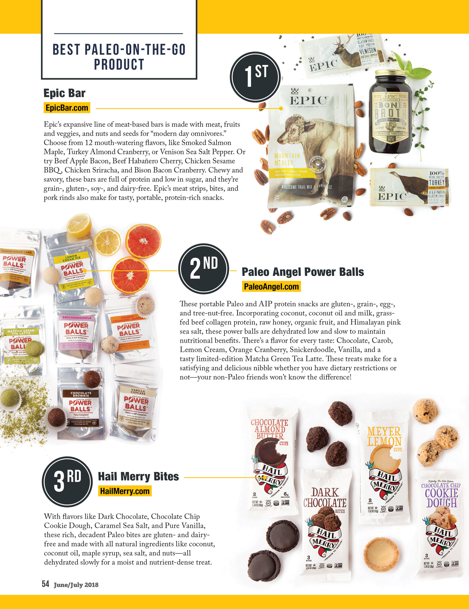 Paleo On the Go | Epic Bar, Paleo Angel Power Balls, Hail Merry | Paleo Magazine