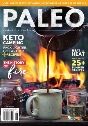 Cover Photo for Paleo Magazine, June 2019 - Keto Hot Chocolate