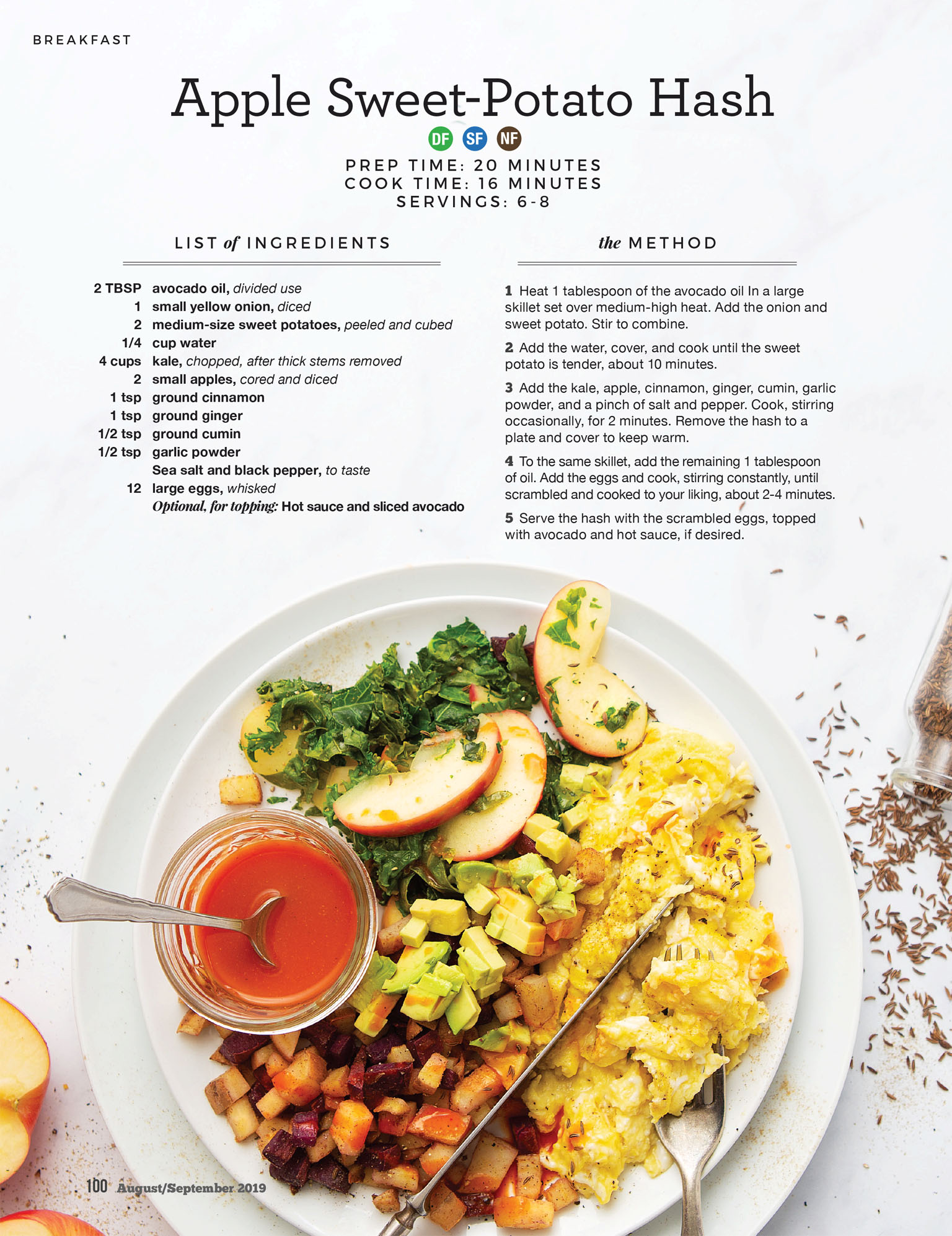 Food Photography - Paleo Apple Sweet Potato Hash Recipe