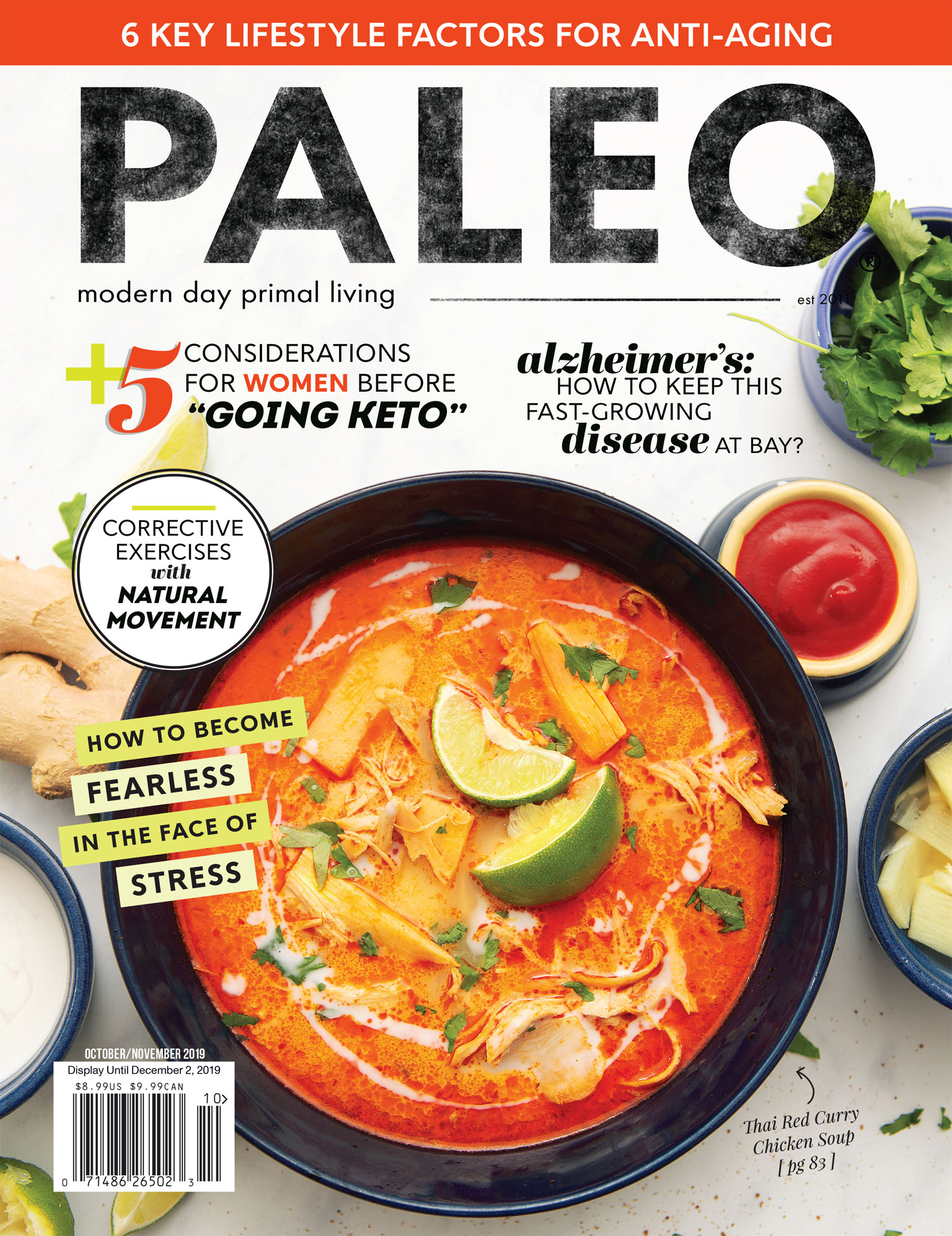 Cover photo for Paleo Magazine - Thai Red Curry Chicken Soup