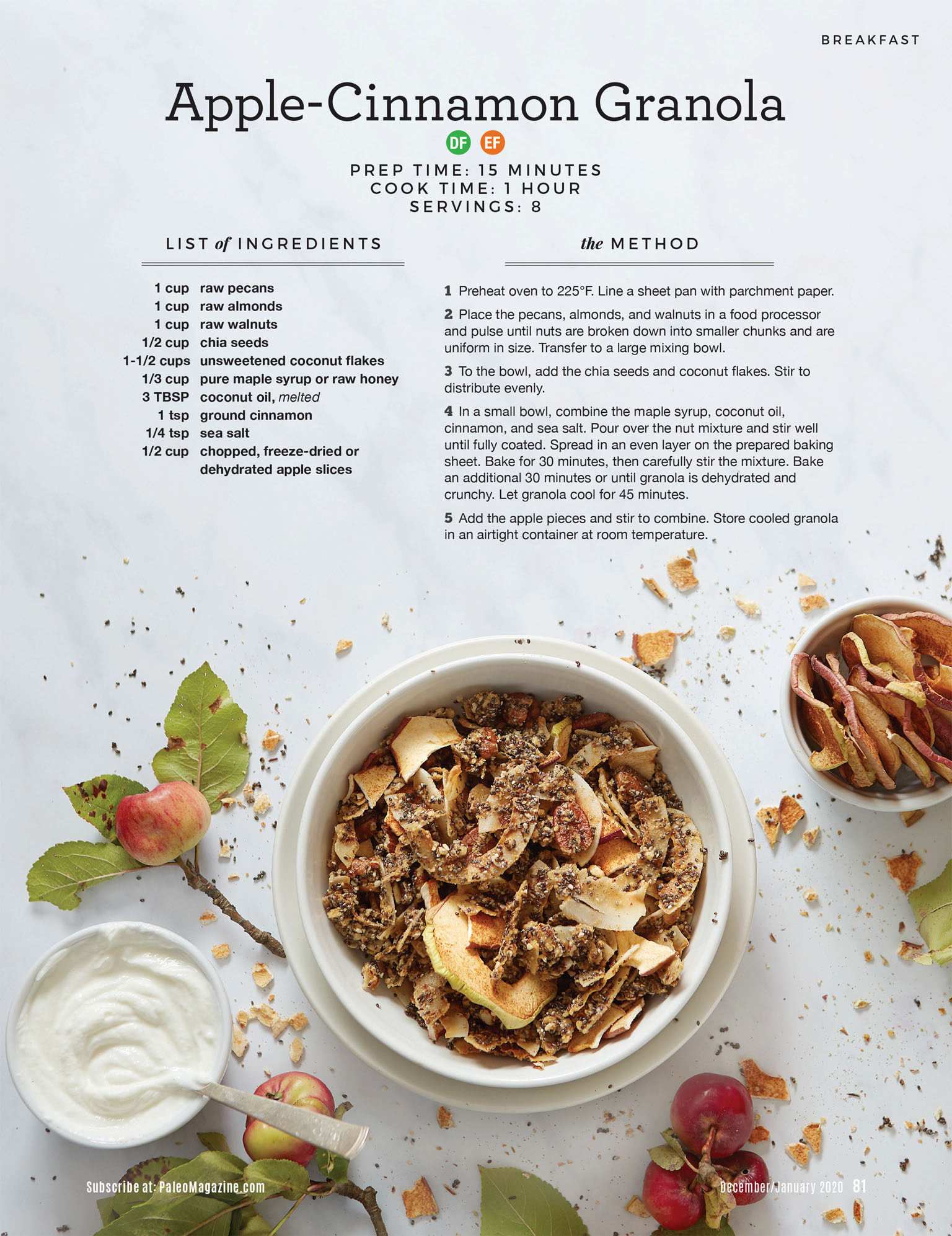 Paleo Magazine Recipe - Apple Cinnamon Granola - Savannah Wishart